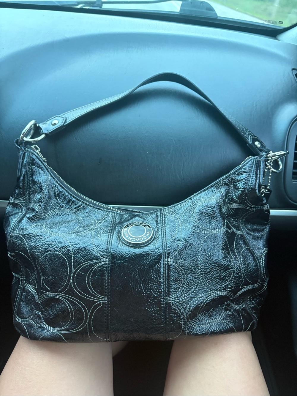 Coach Black Shoulder Bag- F19282-2012 bag